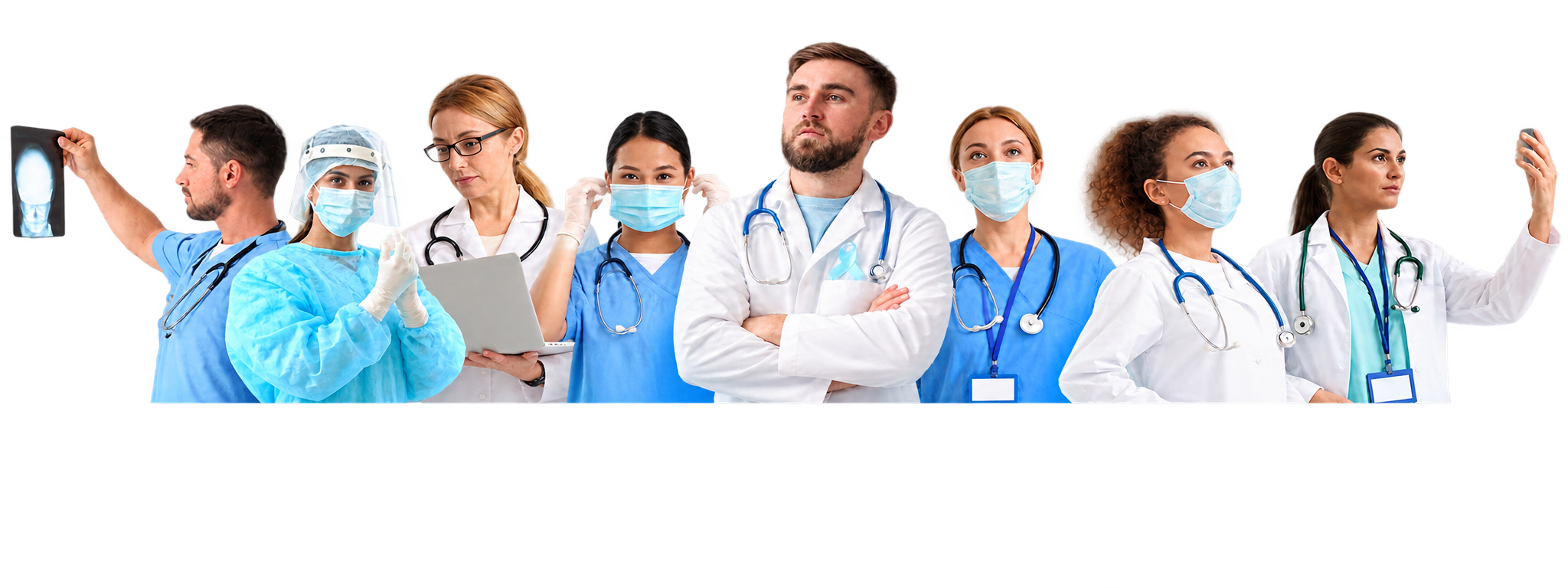 Profesionales de la salud y laboratorio trabajando en equipo